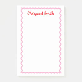 Notas Post-it® Cuadernos personalizados con monograma y borde de 