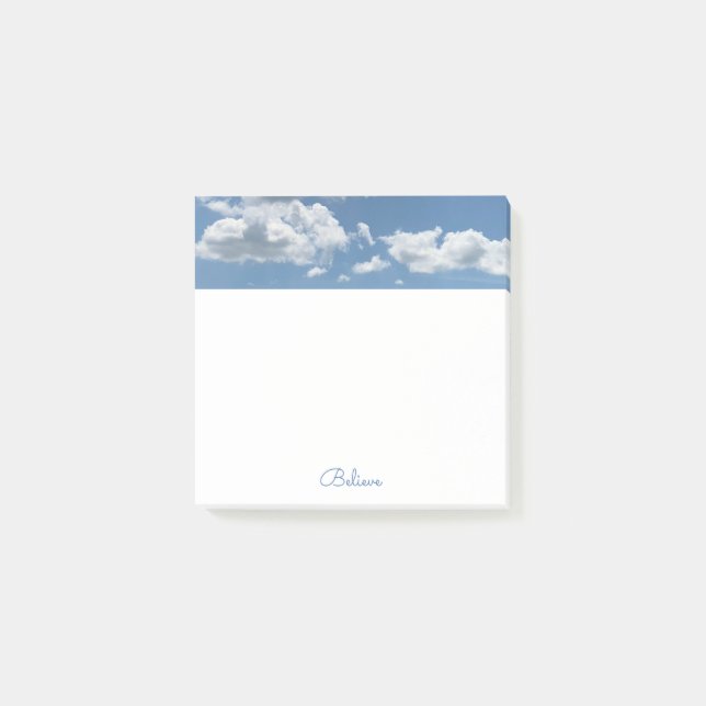 Notas Post-it® Cuadrado de nubes blancas onduladas (Anverso)