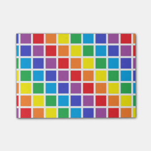 Notas Post-it® Cuadrados del arco iris