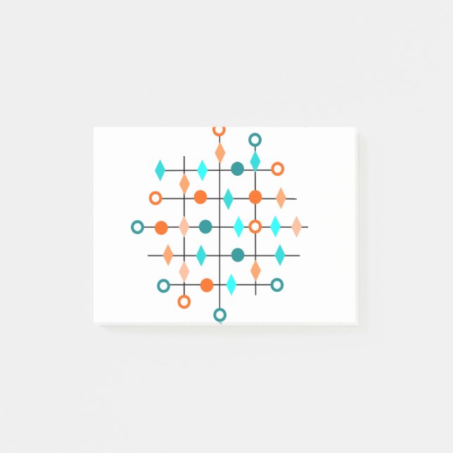 Notas Post-it® Cuadrícula de átomo (Anverso)