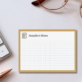Notas Post-it® Cuadrícula de grafo con portapapeles y lápiz amari