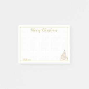 Notas Post-it® Cuadrícula de puntos: Elegante árbol de Navidad de