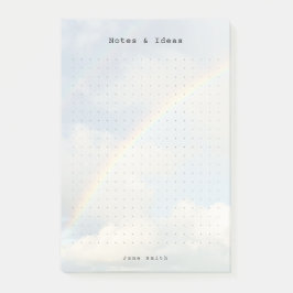 Notas Post-it® Cuadrícula de puntos estética de cielo arcoíris pe