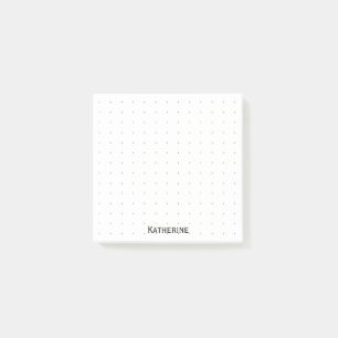 Notas Post-it® Cuadrícula punteada Tu Nombre Corporativo Negro M