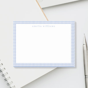 Notas Post-it® Cuadro de Gingham Azul Claro