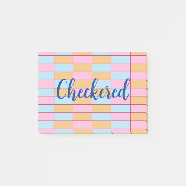 Notas Post-it® Cuadros Coloridos  (Anverso)