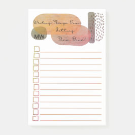 Notas Post-it® Cuadros De Doodle Resumen Formas Monograma Para Ha