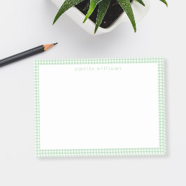 Notas Post-it® Cuadros de Gingham Verde