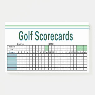 Notas Post-it® Cuadros de mandos de golf