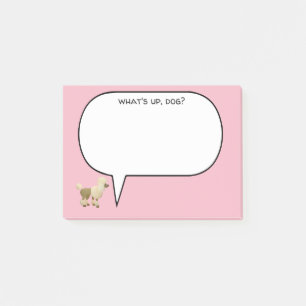 Notas Post-it® Cuál está encima de caniche del perro