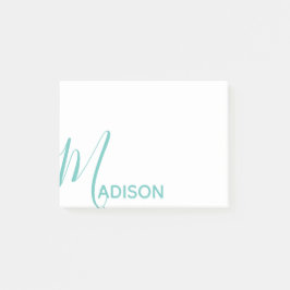 Notas Post-it® Cualquier Script de color y nombre de bloque perso