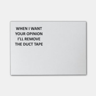Notas Post-it® Cuando quiero su opinión quitaré a la cinta