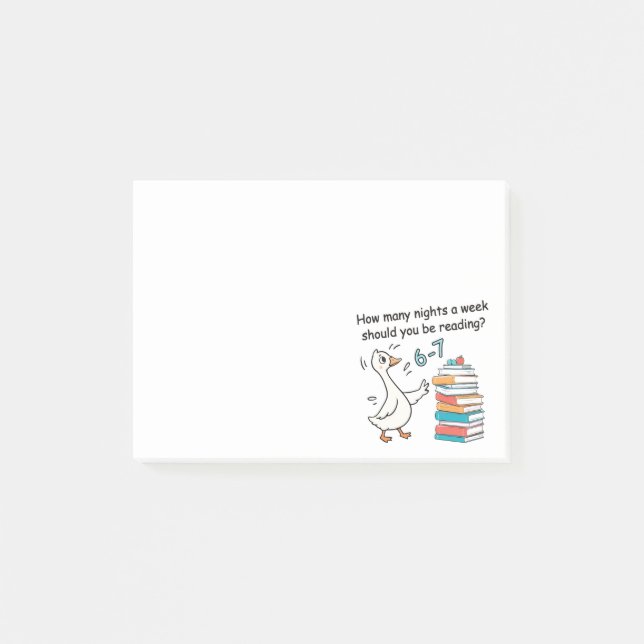 Notas Post-it® Cuántas Noches a la Semana Deberías Leer 6-7 (Anverso)