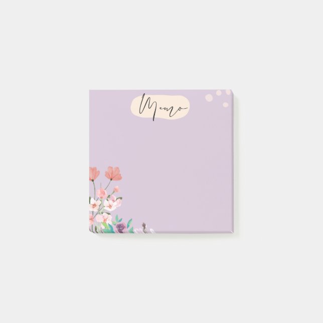Notas Post-it® Cuarteto Petal Memo (Anverso)