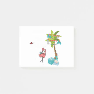 Notas Post-it® Cubierta Las Palmas Navidades Tropicales Flamingo 