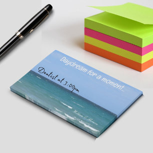 Notas Post-it® Cubierta transparente turquesa de la playa