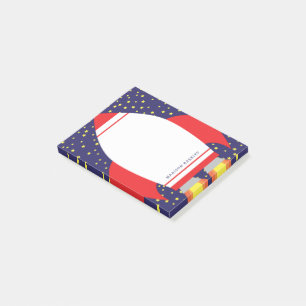 Notas Post-it® Cubo de espacio exterior del buque cohete infantil