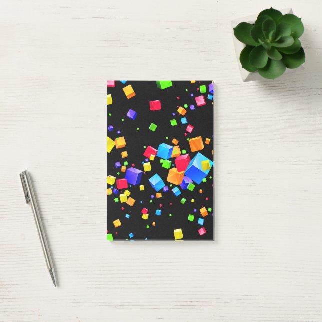 Notas Post-it® Cubos coloridos 2 (Oficina)