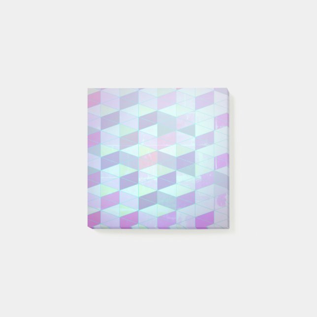 Notas Post-it® Cubos en triángulos patrón geométrico (Anverso)