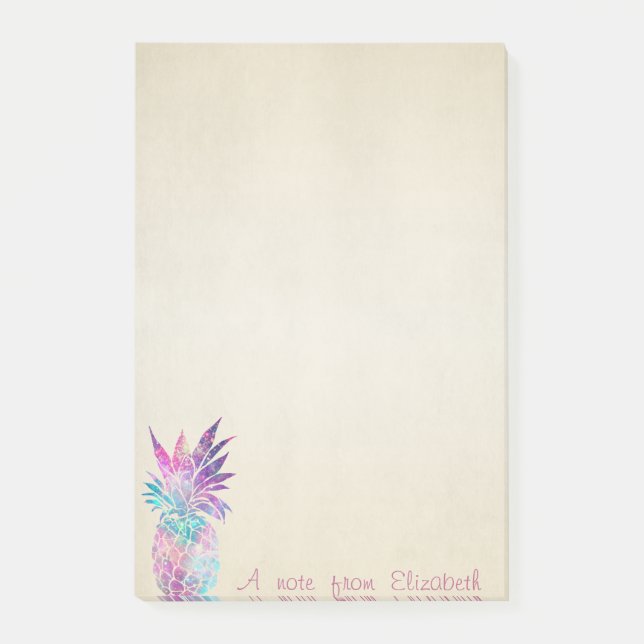 Notas Post-it® Cuidada, Elegante, Piña (Anverso)