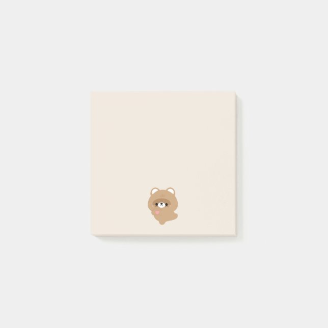 Notas Post-it® Cuidado castor de amor (Anverso)