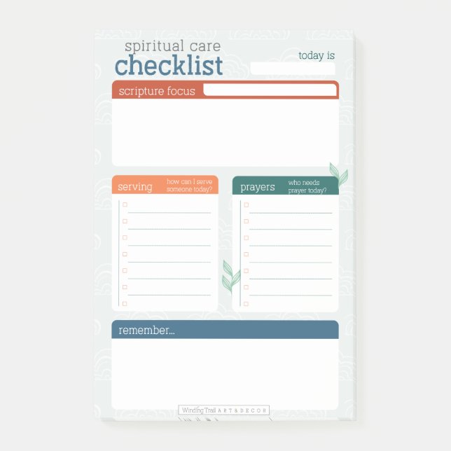 Notas Post-it® Cuidado espiritual (Anverso)