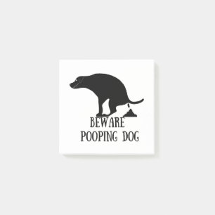Notas Post-it® Cuidado Perro Pooping