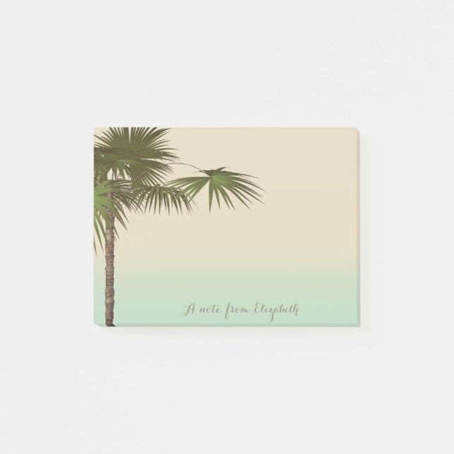 Notas Post-it® Cuidado Tropical, Palm Tree,Personalizado (Anverso)