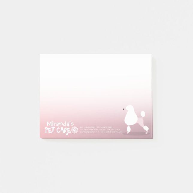 Notas Post-it® Cuidados de mascotas Sitting Adorable Cartog Ilust (Anverso)