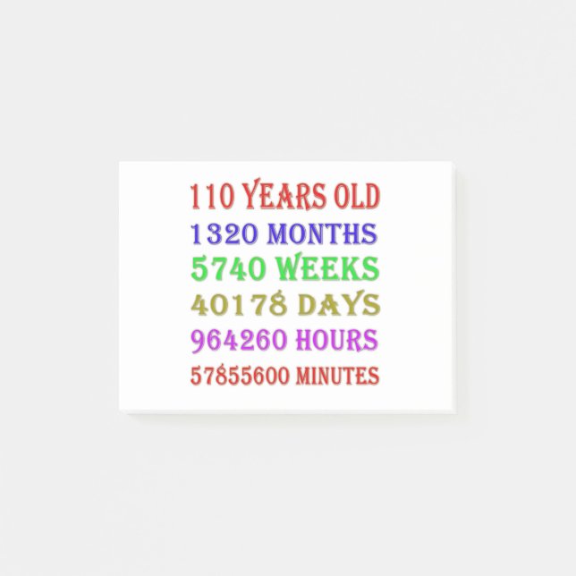 Notas Post-it® Cumpleaños 110: Logros Destacados (Anverso)