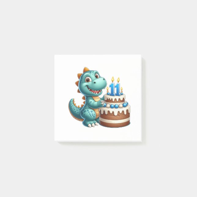 Notas Post-it® Cumpleaños 11 de Dino (Anverso)