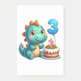 Notas Post-it® Cumpleaños 3 de Dino
