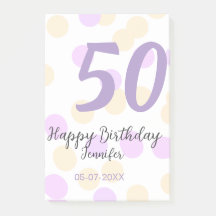 cumpleaños 50 agregar nombre fecha purpura naranja
