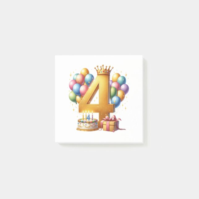 Notas Post-it® Cumpleaños dorado 4 (Anverso)
