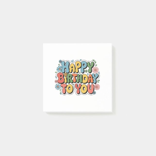 Notas Post-it® Cumpleaños floral genial (Anverso)
