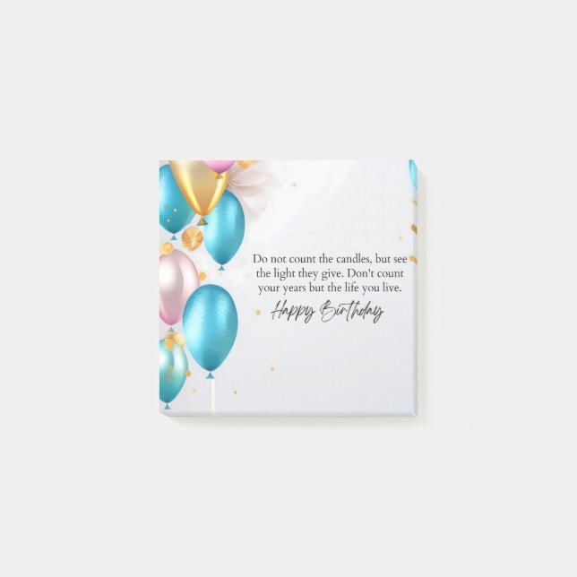 Notas Post-it® Cumpleaños Ver la Luz (Anverso)