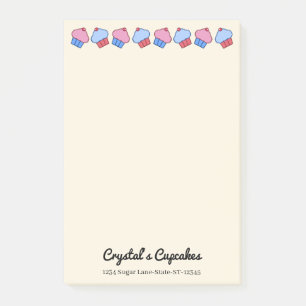 Notas Post-it® Cupcakes Caprichosos Personalizados
