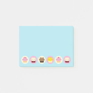 Notas Post-it® Cupcakes de gato curado