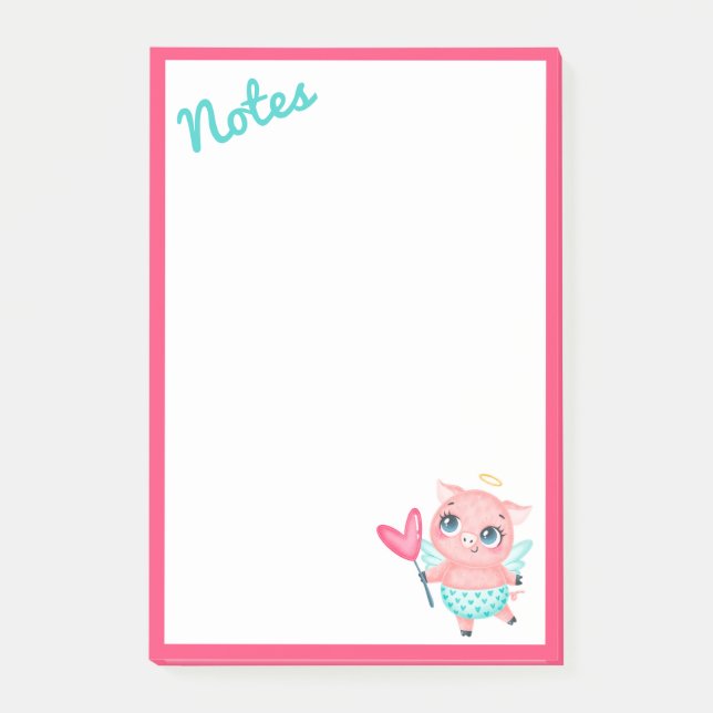 Notas Post-it® Cupid Pig Post-It Notes (Anverso)