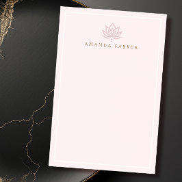 Notas Post-it® Curación estilizada de yoga rosa de flor de loto