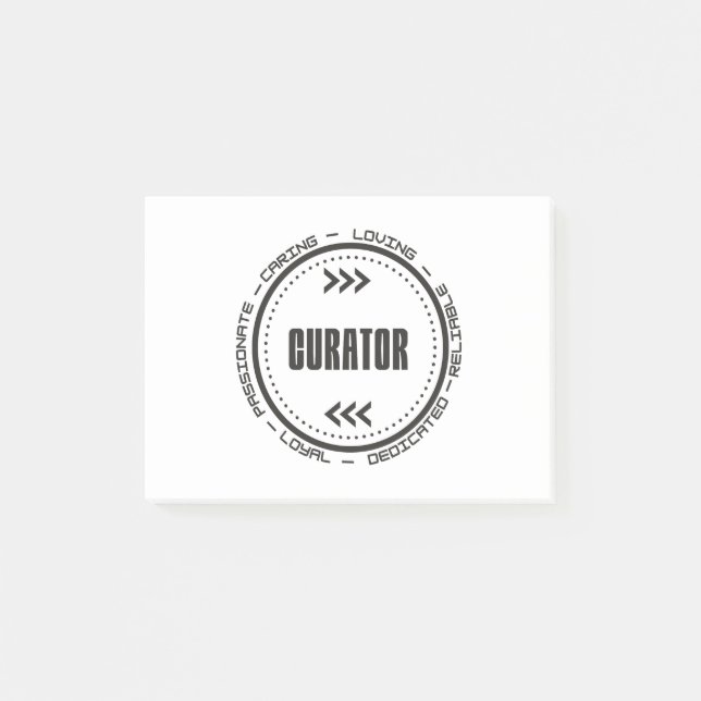 Notas Post-it® Curador asombroso (Anverso)