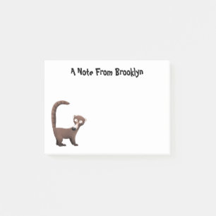 Notas Post-it® Curioso ilustracion personalizado de coatimundi