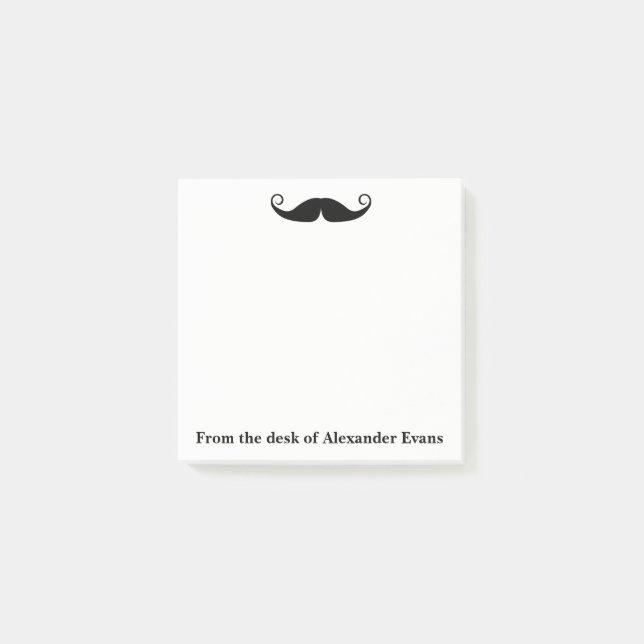 Notas Post-it® Curly Mustache (Anverso)