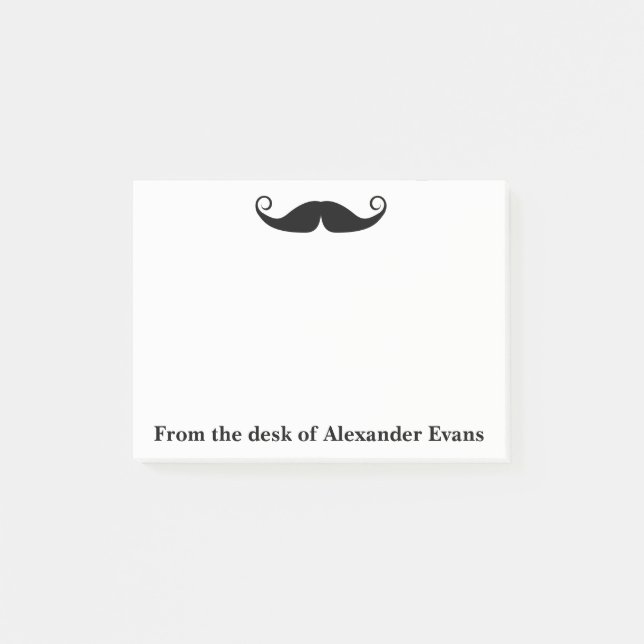 Notas Post-it® Curly Mustache (Anverso)