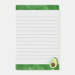 Notas Post-it® Curva de fondo de acuarela verde aguacate