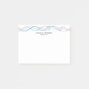 Notas Post-it® Curvas abstractas modernas de moda