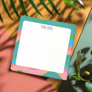 Notas Post-it® Curvas coloreadas Moda PERSONALIZADO Monograma per