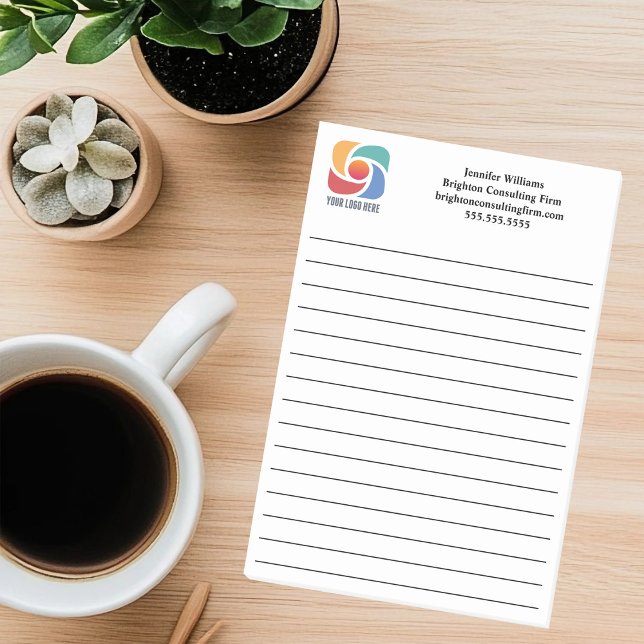 Notas Post-it® Custom Add Your Business Logo Lined Company (Subido por el creador)
