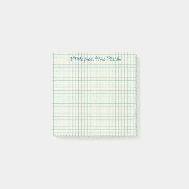 Notas Post-it® Custom Grid Teacher Post-it® Notes  (Anverso)