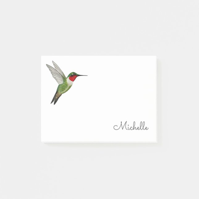 Notas Post-it® Custom Hummingbird  Notes (Anverso)